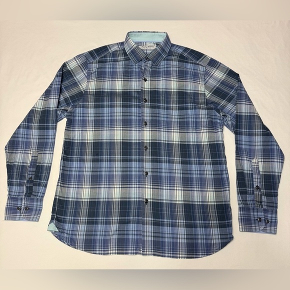 Tommy Bahama Zacero Plaid Shirt Pima Cotton Size Medium - Picture 2 of 7